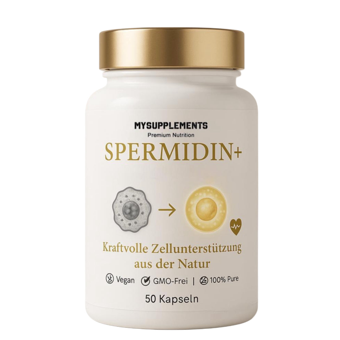 Spermidin Kapseln – Hochdosiertes reines Spermidin (5mg pro Kapsel)
